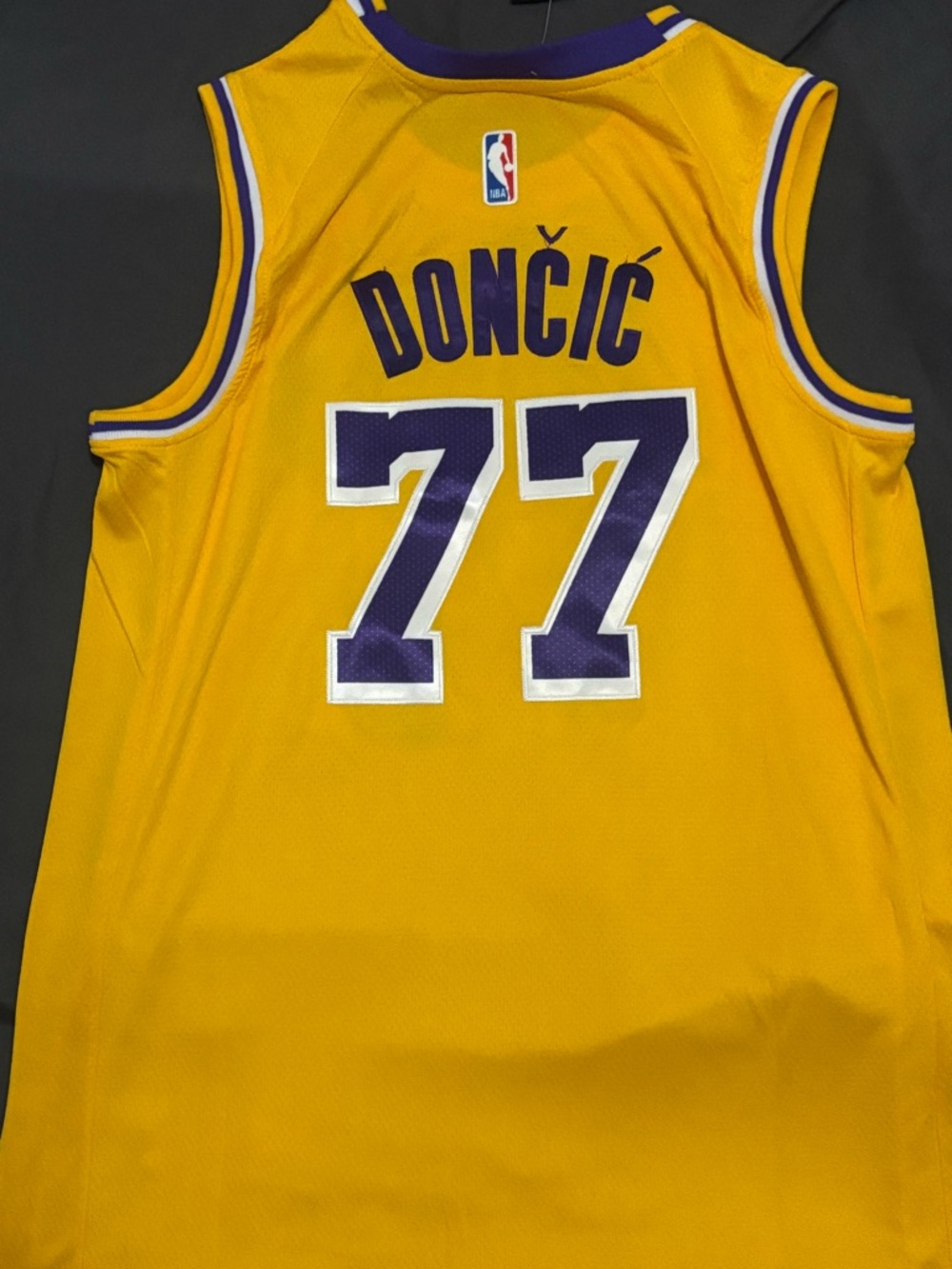 Luka Dončić #77 Yellow Basketball Jersey